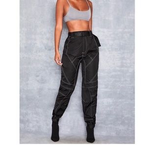 MISTRESSROCKS PANELLED BIKER JOGGERS IN XS